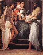 Rosso Fiorentino Madonna Enthroned between Two Saints oil